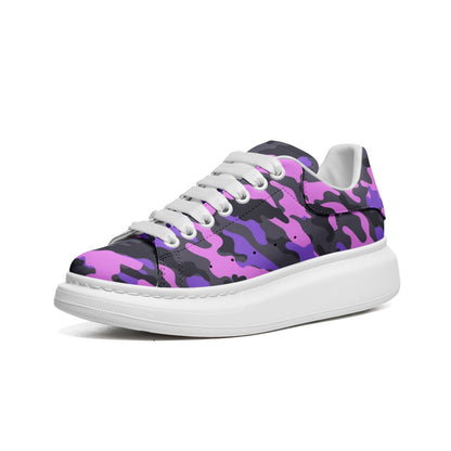 Oversized McQueen Sneakers | Pink, Black & Indigo Camo