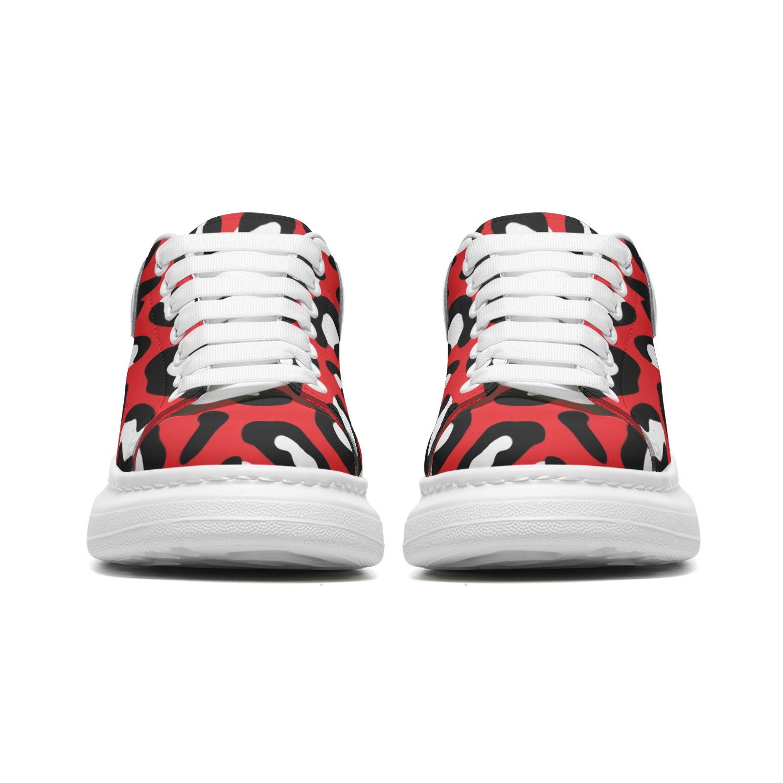 Leopard Sneakers | Oversized McQueens | Red, Black and White