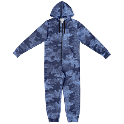 Camo Onesie | Denim Blue Camouflage