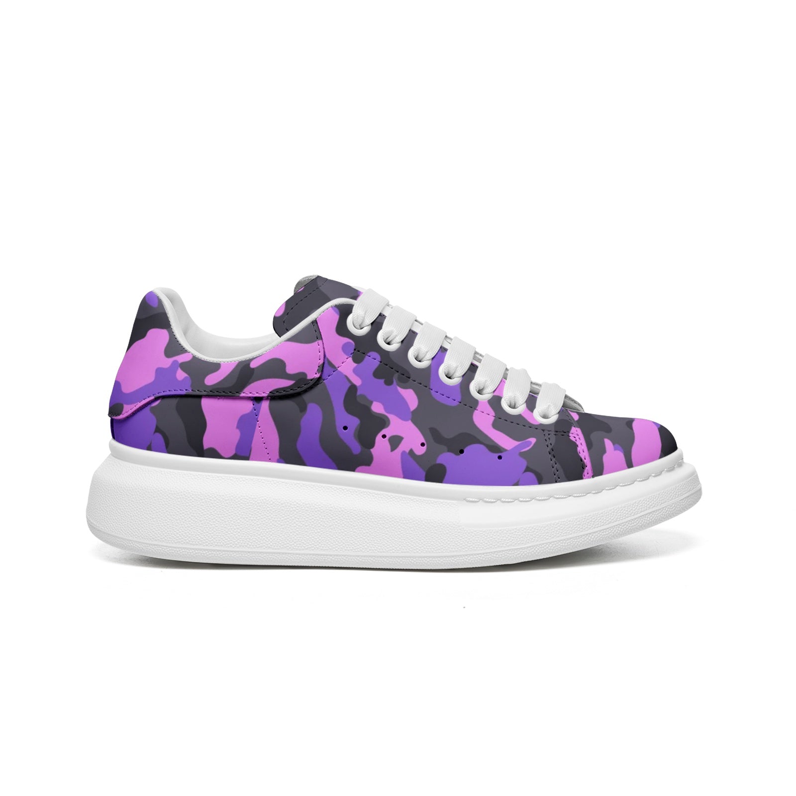 Oversized McQueen Sneakers | Pink, Black & Indigo Camo