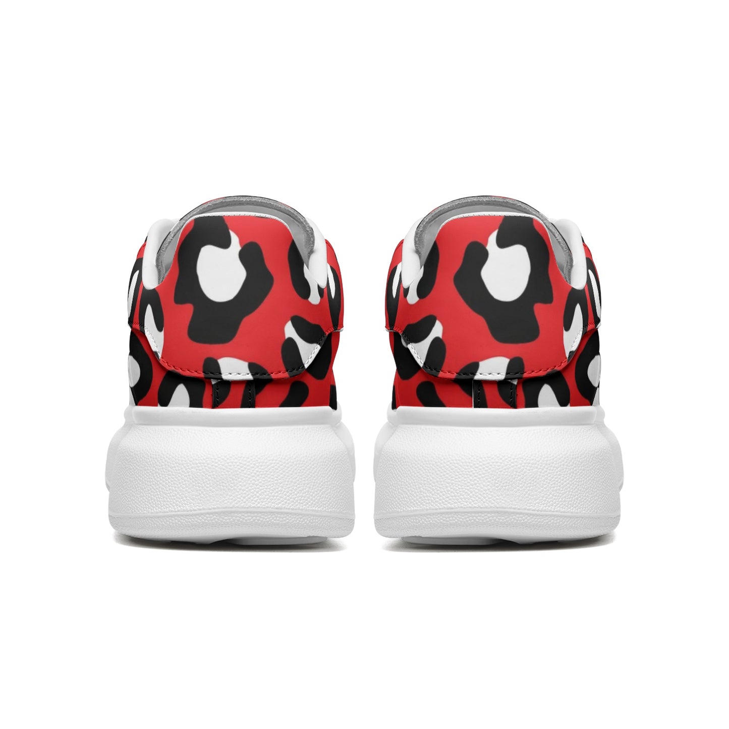 Leopard Sneakers | Oversized McQueens | Red, Black and White