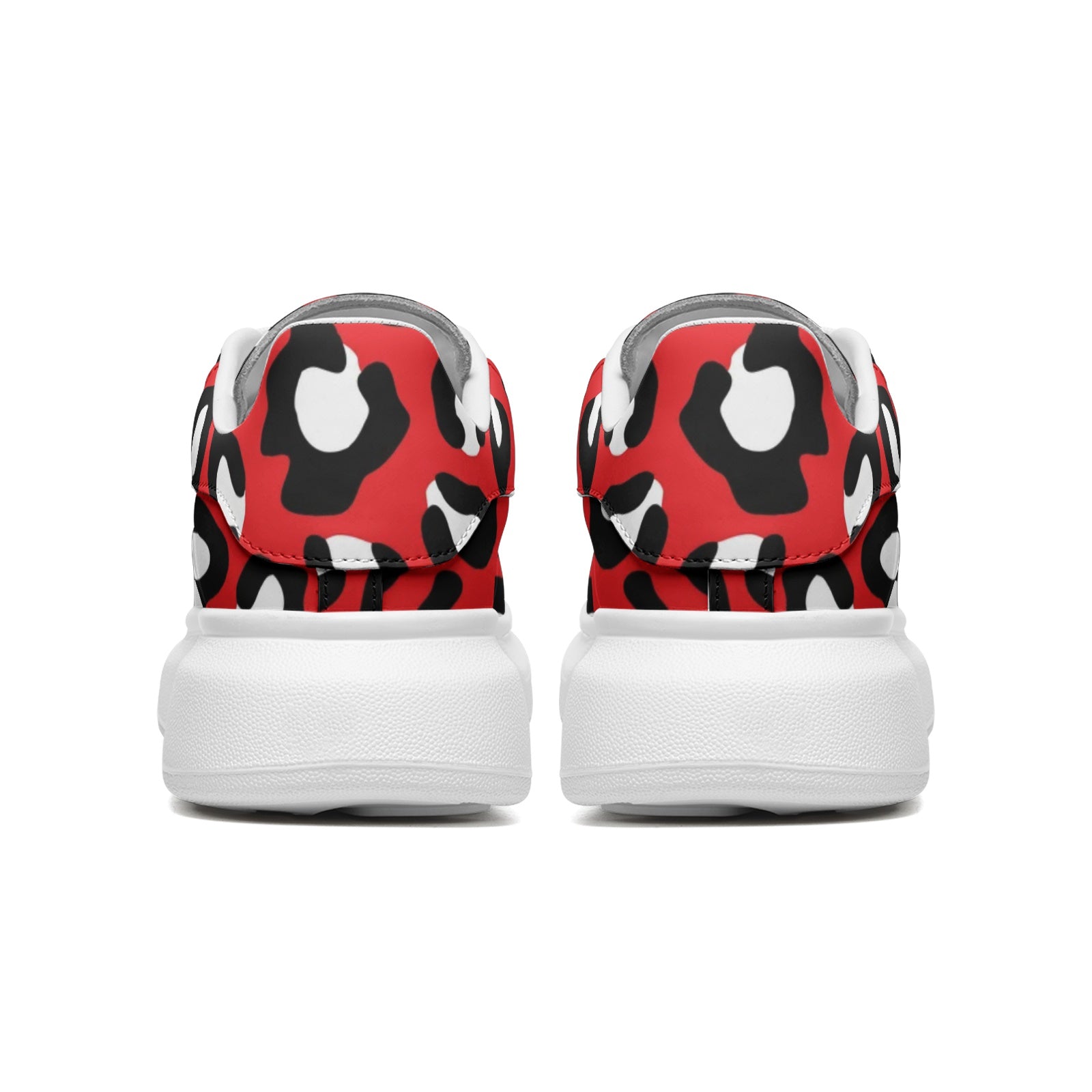 Leopard Sneakers | Oversized McQueens | Red, Black and White