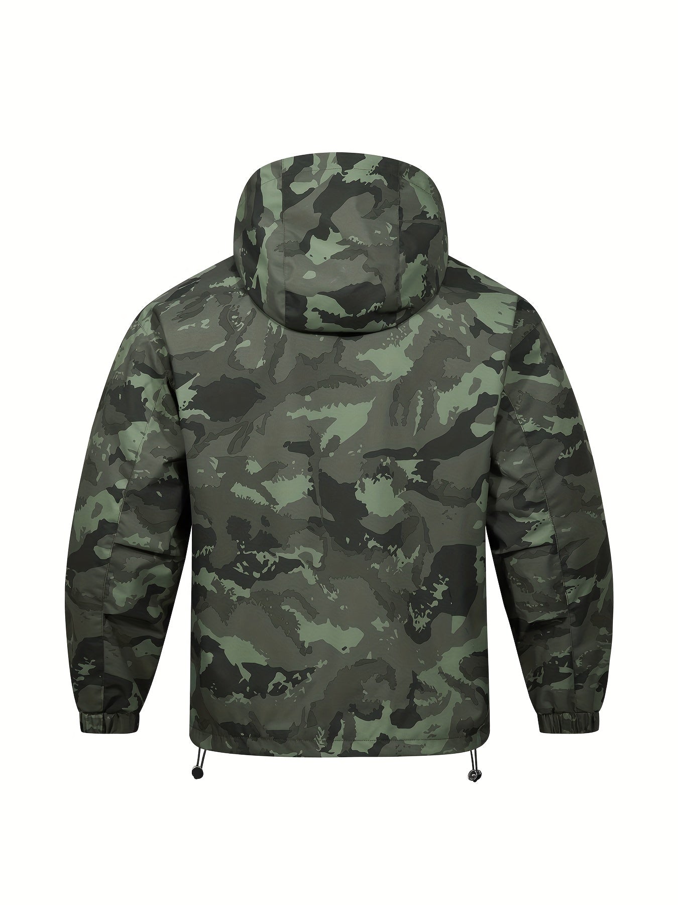 Men's Camouflage Hooded Zip Jacket: Multi-pocket, Loose Fit