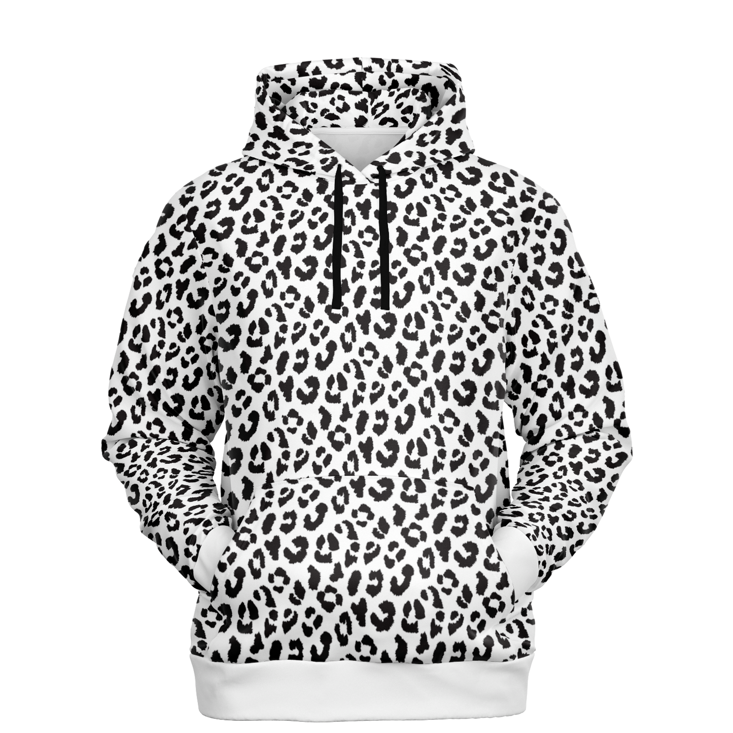 Leopard Hoodie | Black and White Pattern | Unisex