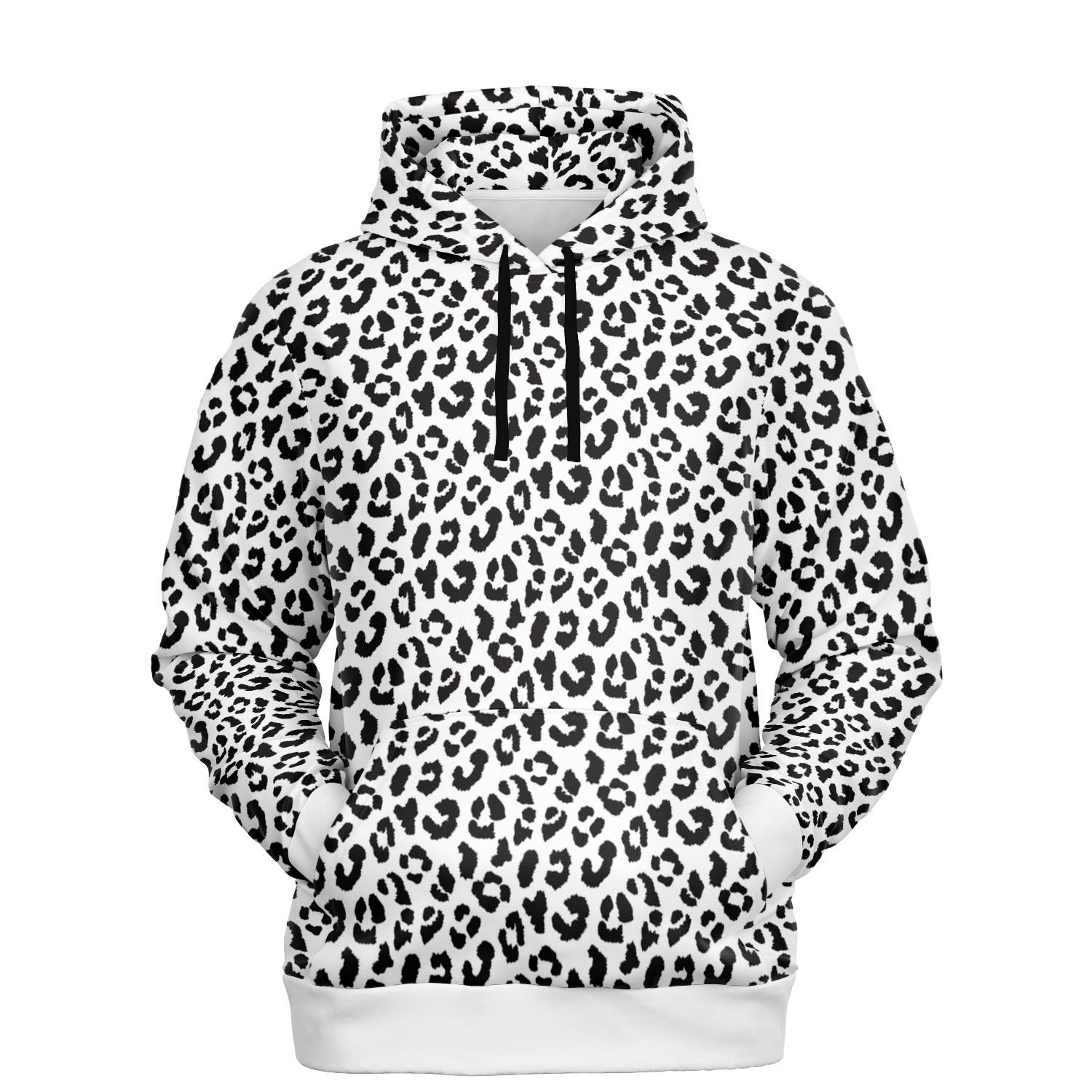 Leopard Hoodie | Black and White Pattern | Unisex