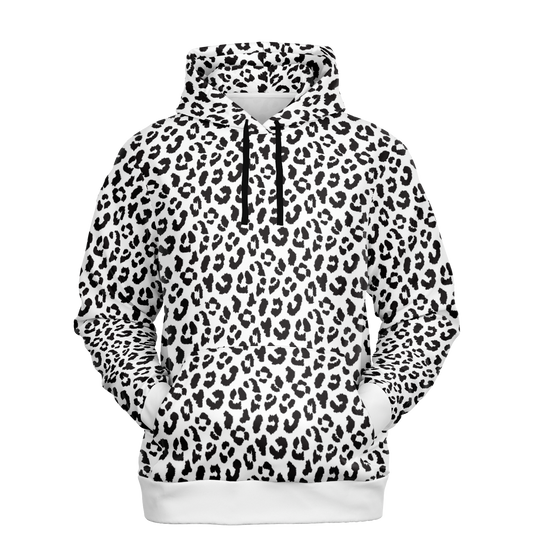 Leopard Hoodie | Black and White Pattern | Unisex