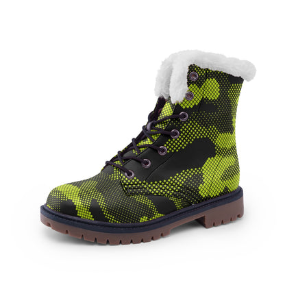 Snow Camo Boots | Green Dotted Camouflage