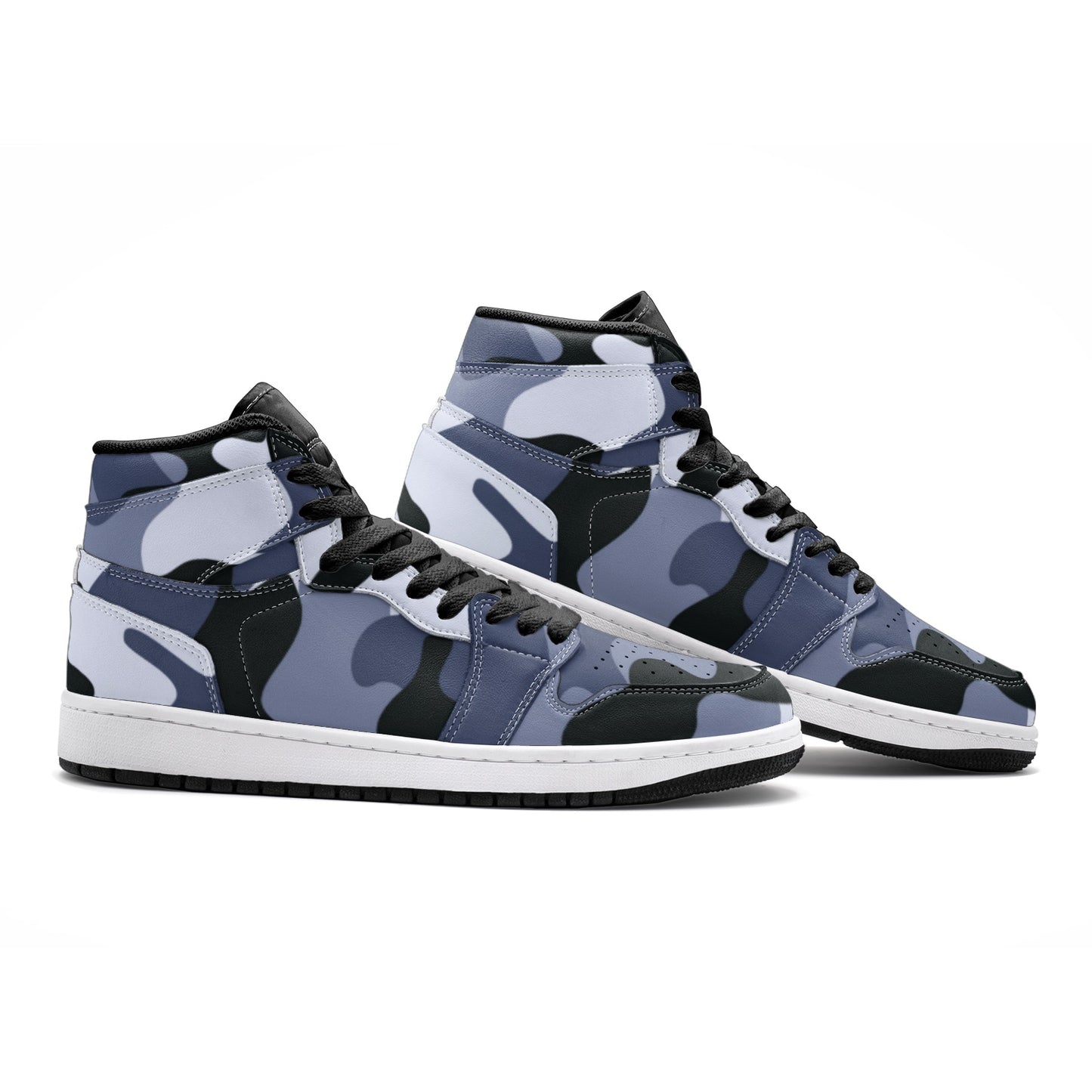 Camo Sneakers | High-Top | Light Blue Camouflage