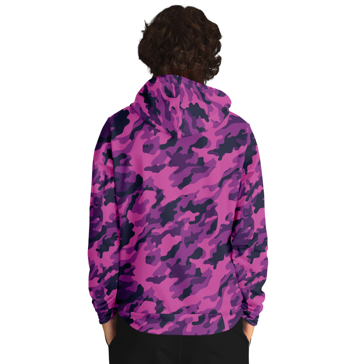 Pink Camo Hoodie | Blue & Magenta Mixed Camouflage