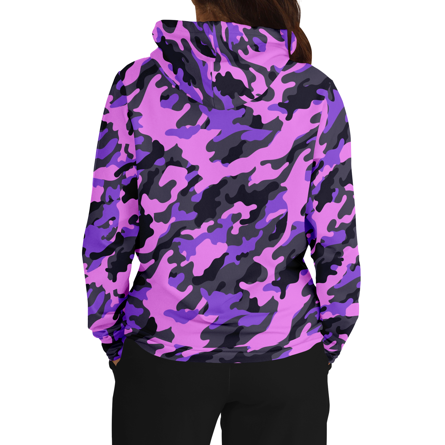 Pink Camo Hoodie | Black & Indigo Mixed Camouflage