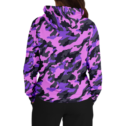 Pink Camo Hoodie | Black & Indigo Mixed Camouflage