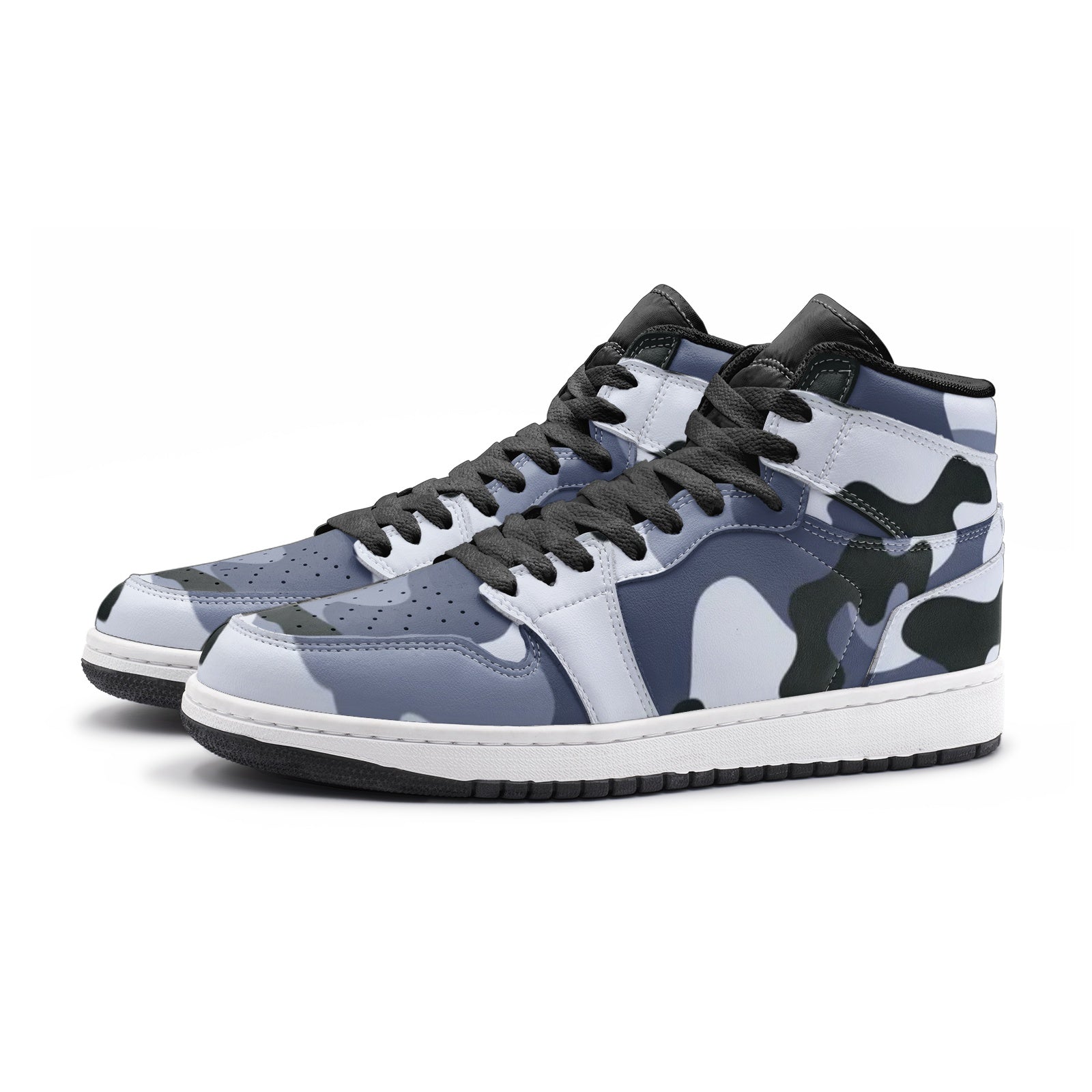 Camo Sneakers | High-Top | Light Blue Camouflage