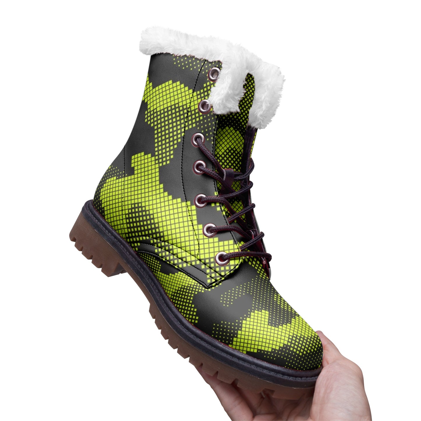 Snow Camo Boots | Green Dotted Camouflage