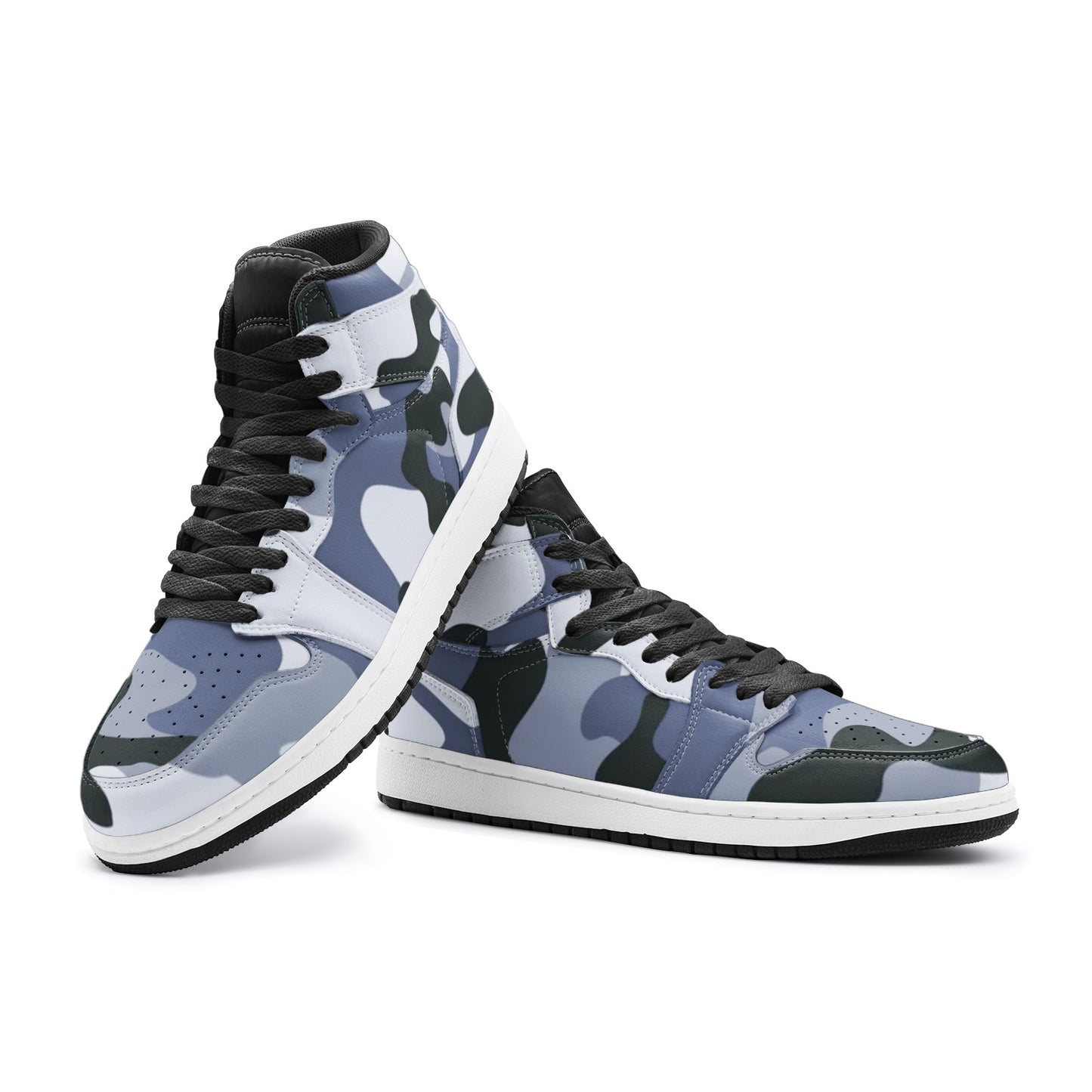 Camo Sneakers | High-Top | Light Blue Camouflage