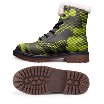 Snow Camo Boots | Green Dotted Camouflage