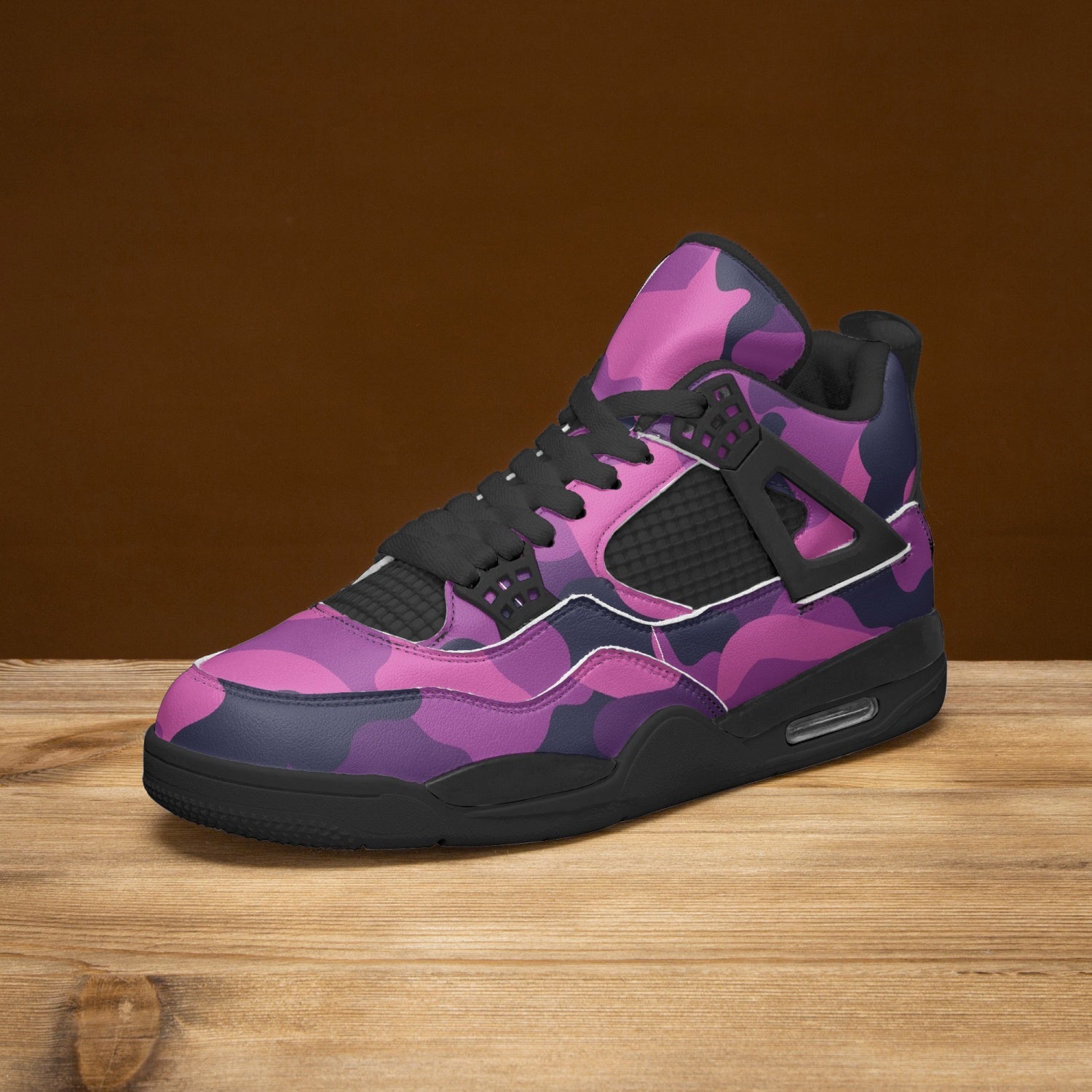 Camo Jordans AJ4 | Mixed Pink, Blue & Magenta Camouflage