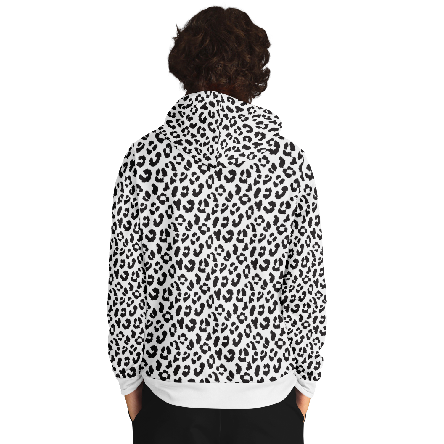 Leopard Hoodie | Black and White Pattern | Unisex