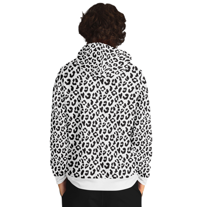 Leopard Hoodie | Black and White Pattern | Unisex