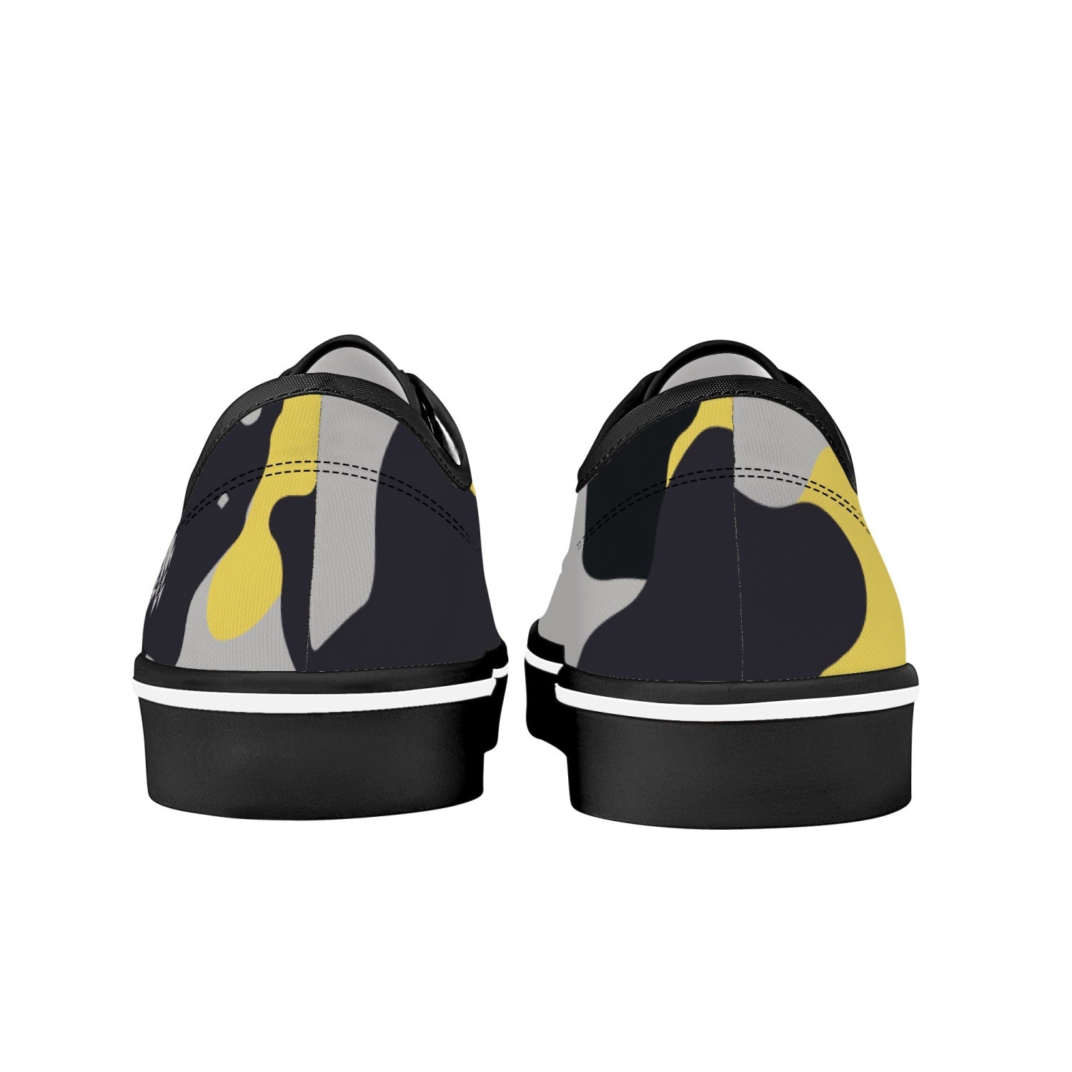 Camo Skate Shoes | Yellow, Black, and Silver Camouflage