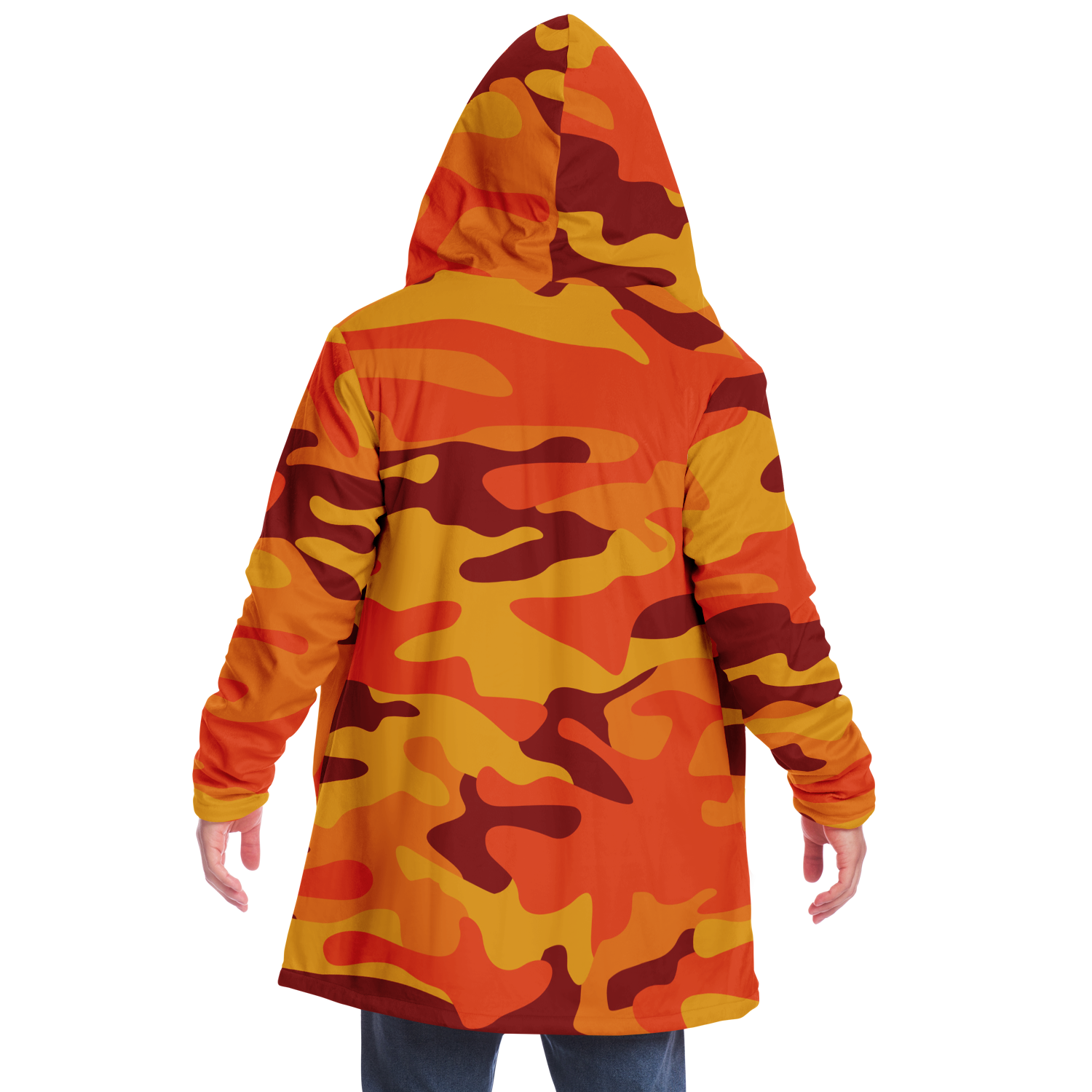 Camo Cloak | Orange & Red Camouflage | Microfleece