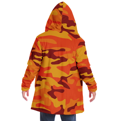 Camo Cloak | Orange & Red Camouflage | Microfleece