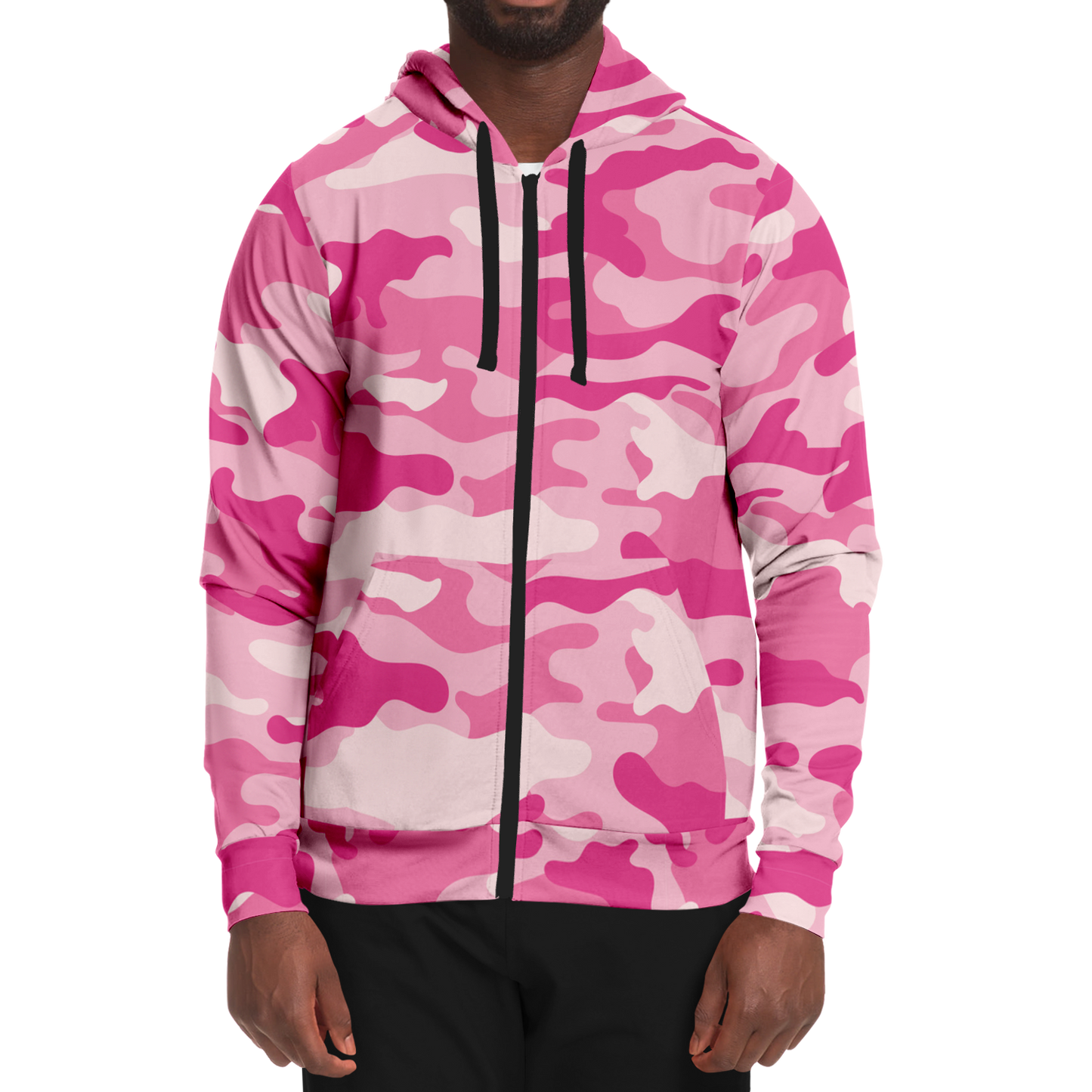 Zip-Up Hoodie | Lavender Pink Camouflage