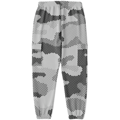 Camo Cargo Pants | Unisex | Black & White Digital Dotted