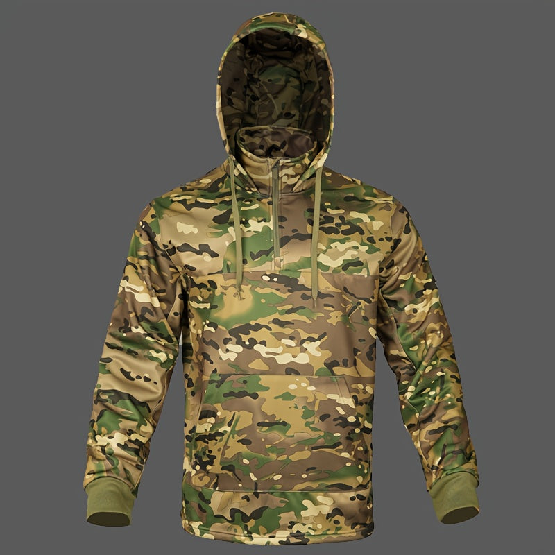 Hunting Pullover Hoodie | Men's Camo Wool Lining for Warmth