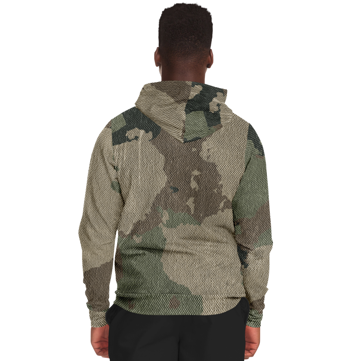 Zip-Up Hoodie | Dirty Brown Camouflage