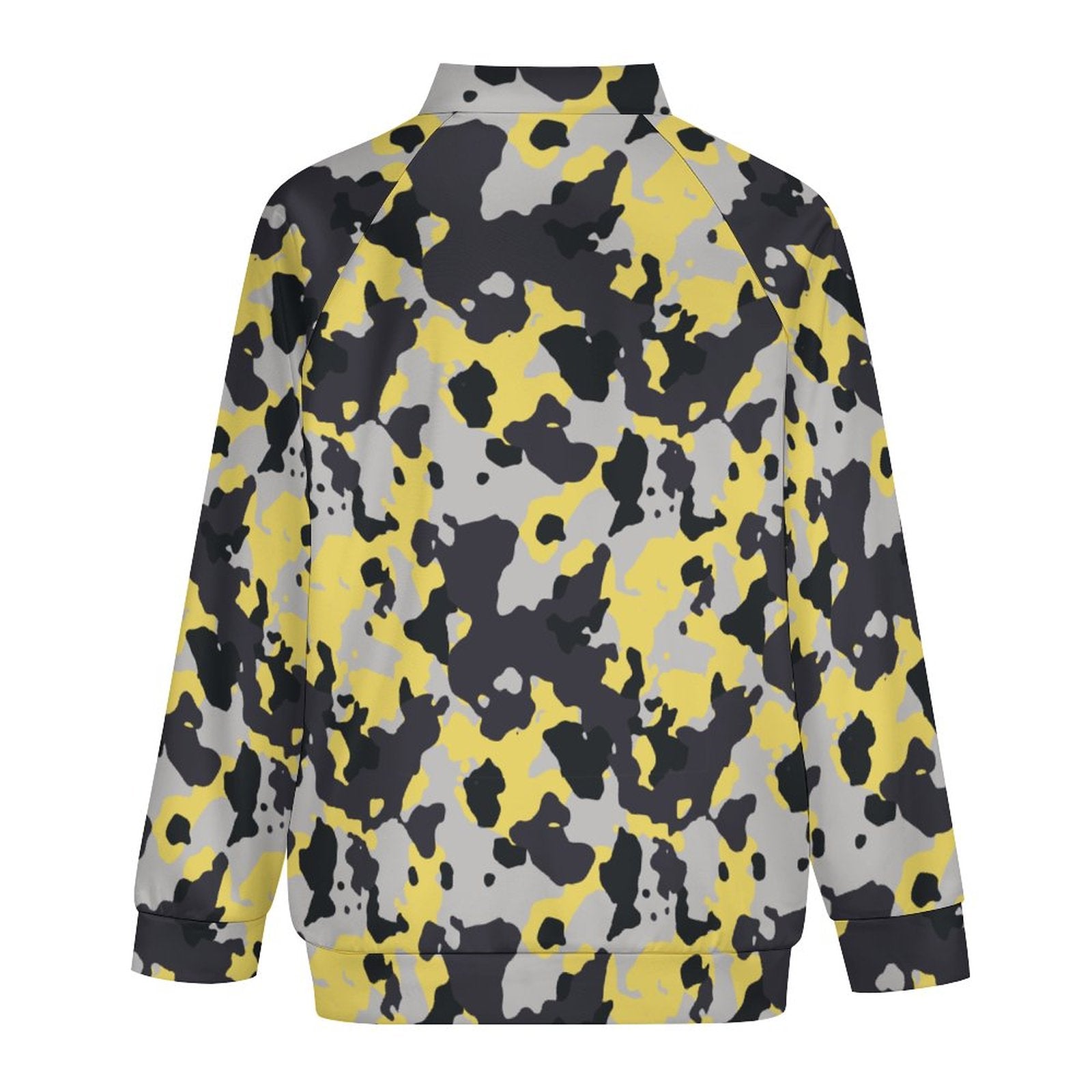 Camo Shirt | Raglan Zip-up | Yellow, Black and Silver