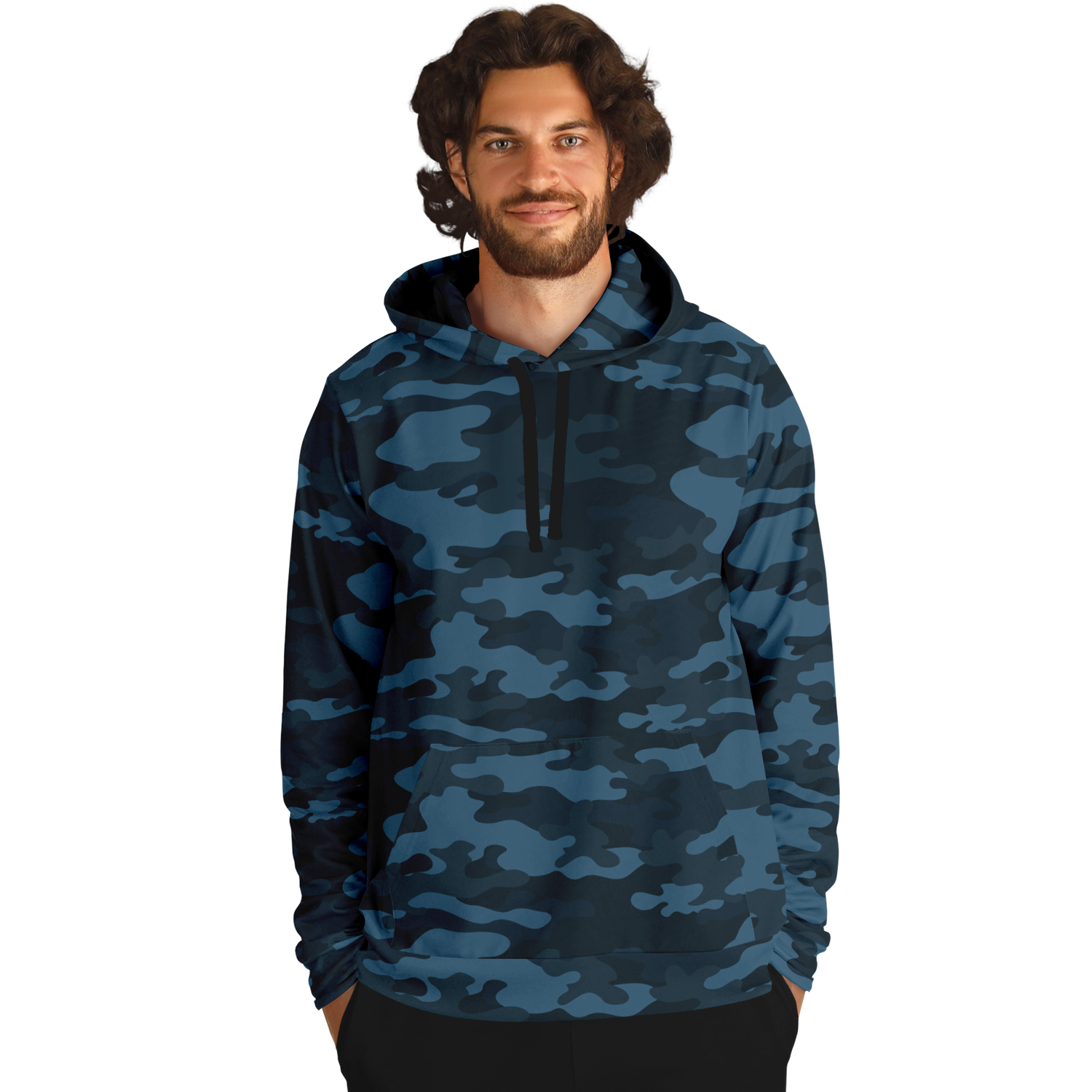 Blue Camo Hoodie | Classic Military Design