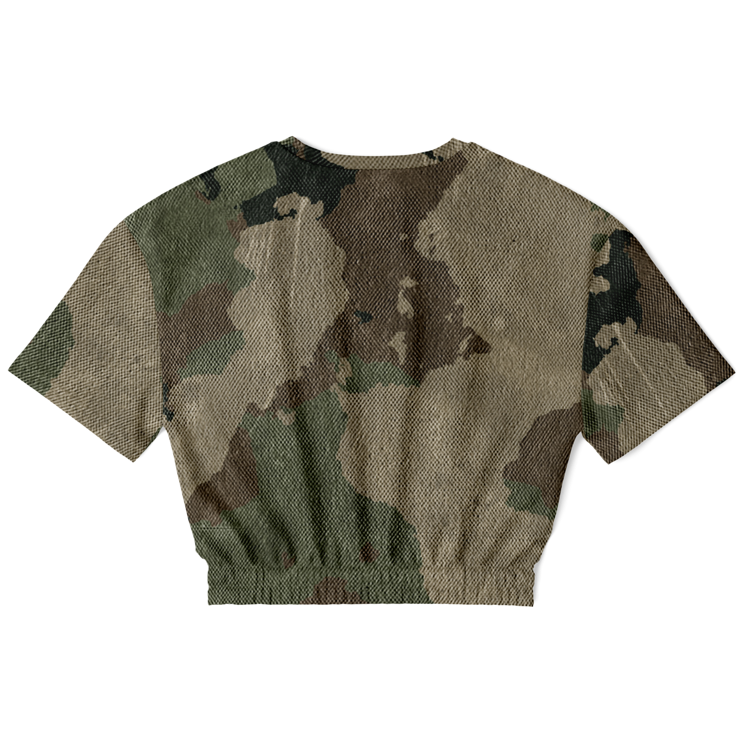 Camo Crop Top Sweatshirt | Dirty Old Brown Camouflage