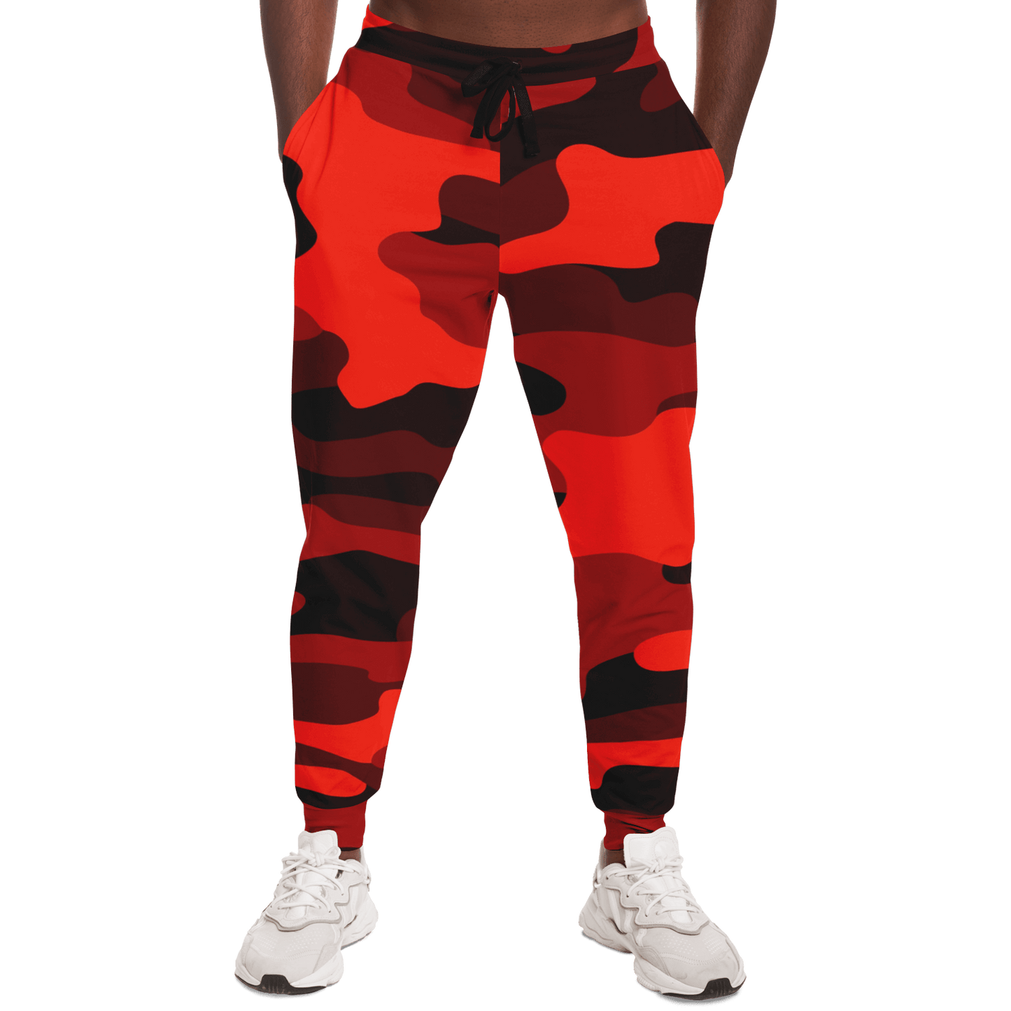 Camo Sweatpants | Unisex | Scarlet Red & Black