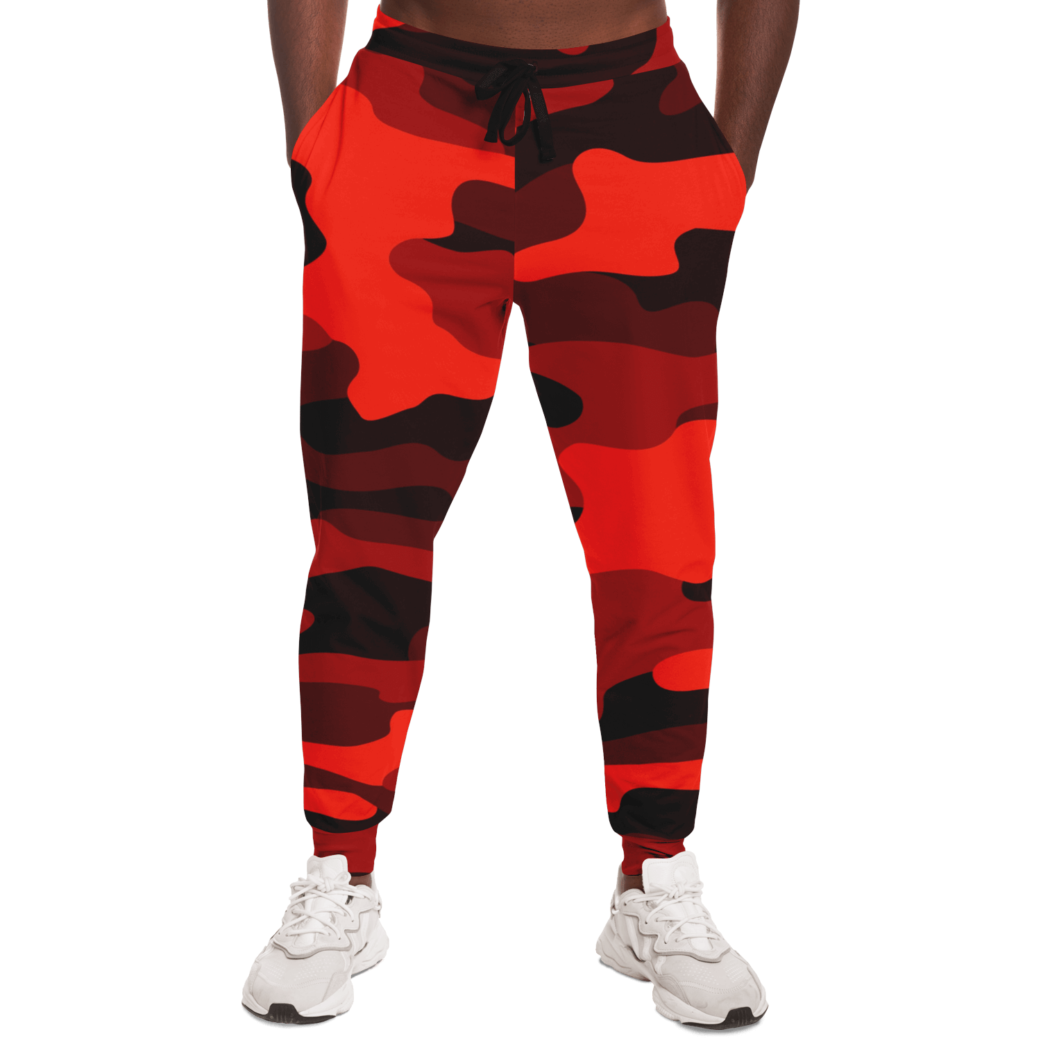 Camo Sweatpants | Unisex | Scarlet Red & Black