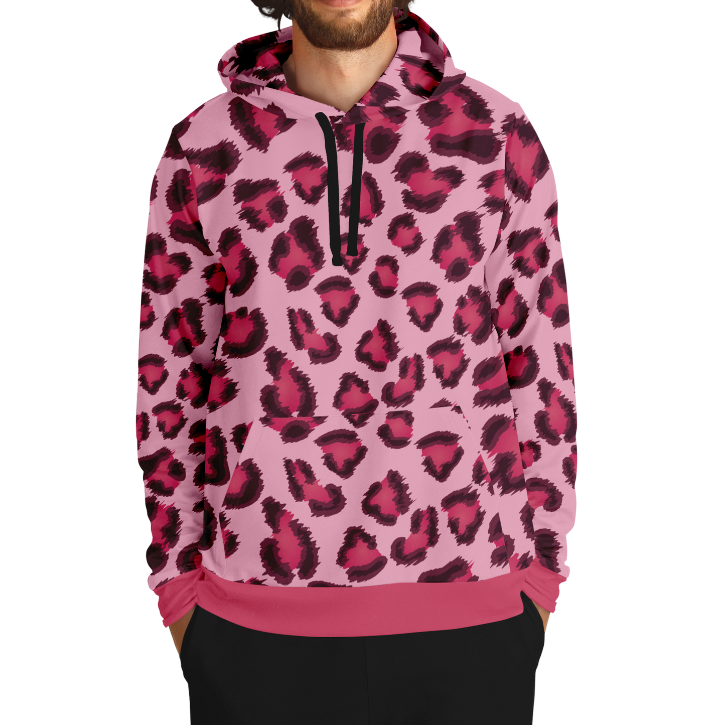 Leopard Hoodie | Pink, Cherry, and Black