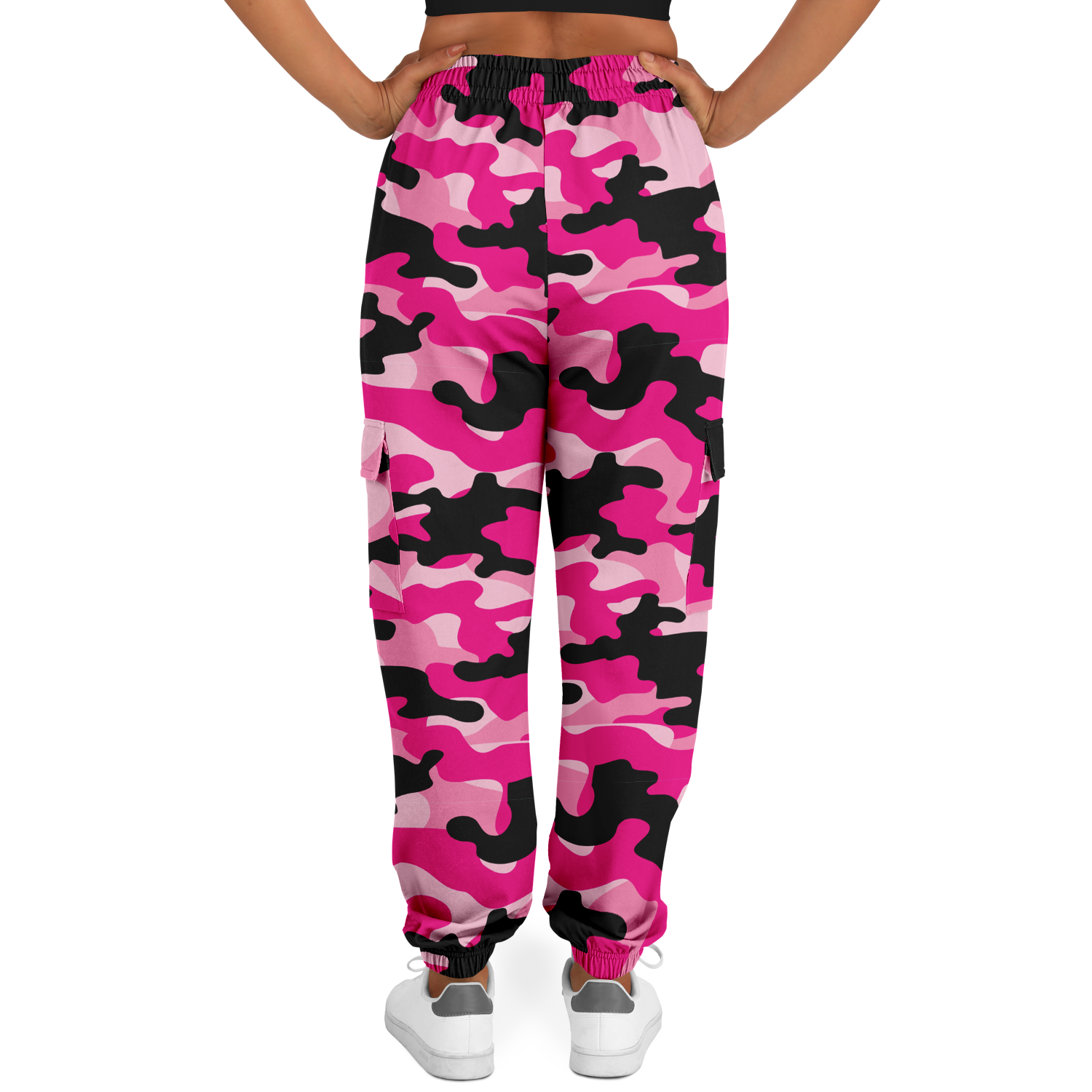 Pink Camo Cargo Pants | Candy, Black, & Cerise Mixed Camouflage