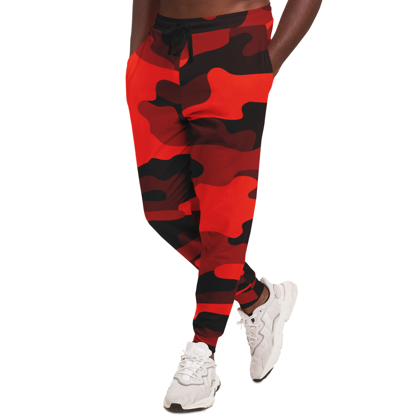 Camo Joggers | Unisex | Scarlet Red & Black