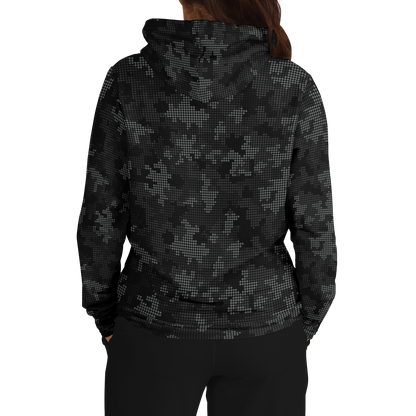 Black Camo Hoodie | Stylish Pixel Camouflage