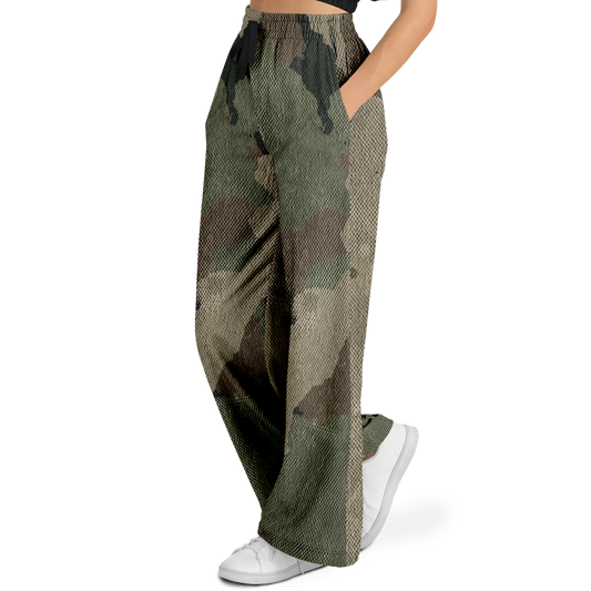 Camo Wide Leg Pants | Dirty Old Brown Camouflage