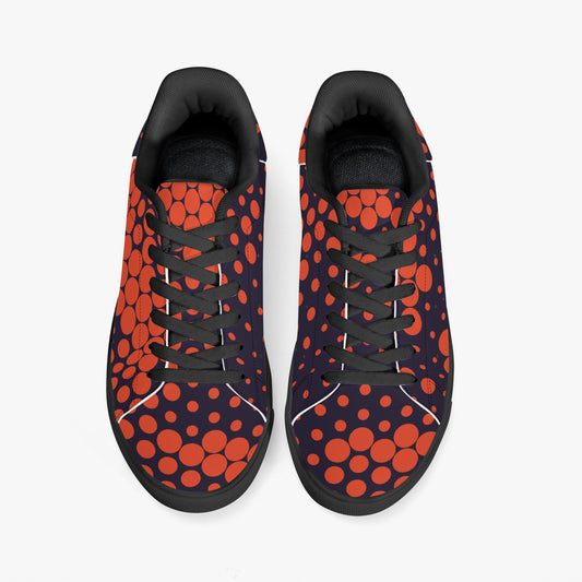 Camo Sneakers | Classic Low-Top | Orange & Blue Digital