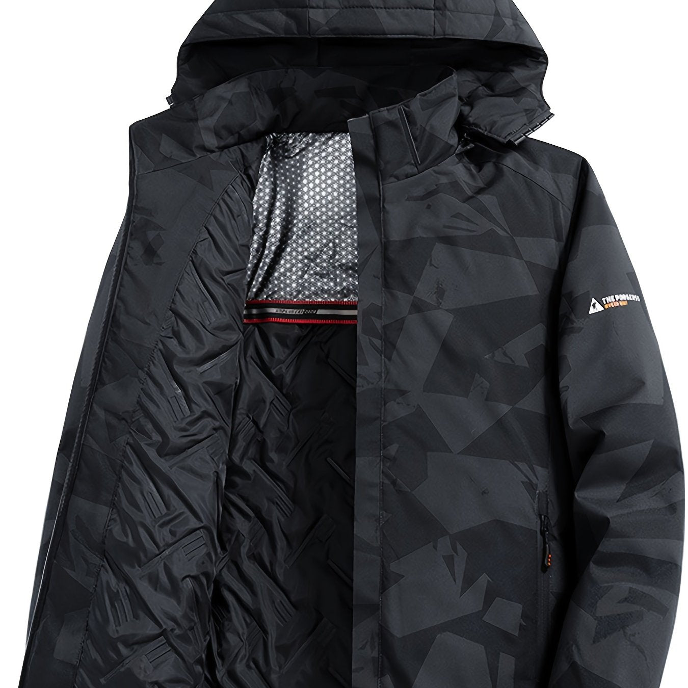 Men's Winter Padded Coat: Warm Jacket with Detachable Hood & Pockets