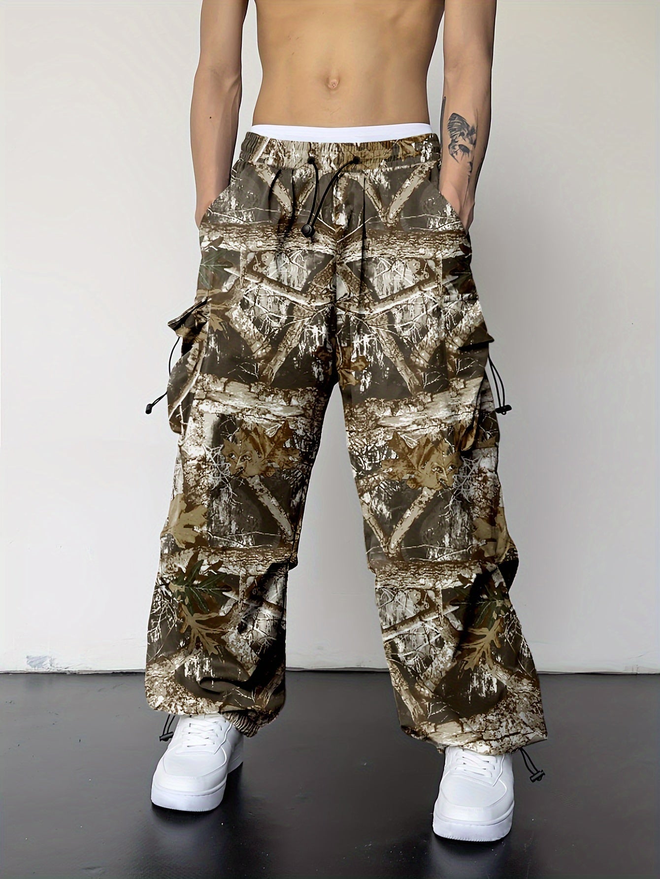 Men's Camo Cargo Pants | Loose Fit With Multiple Pockets