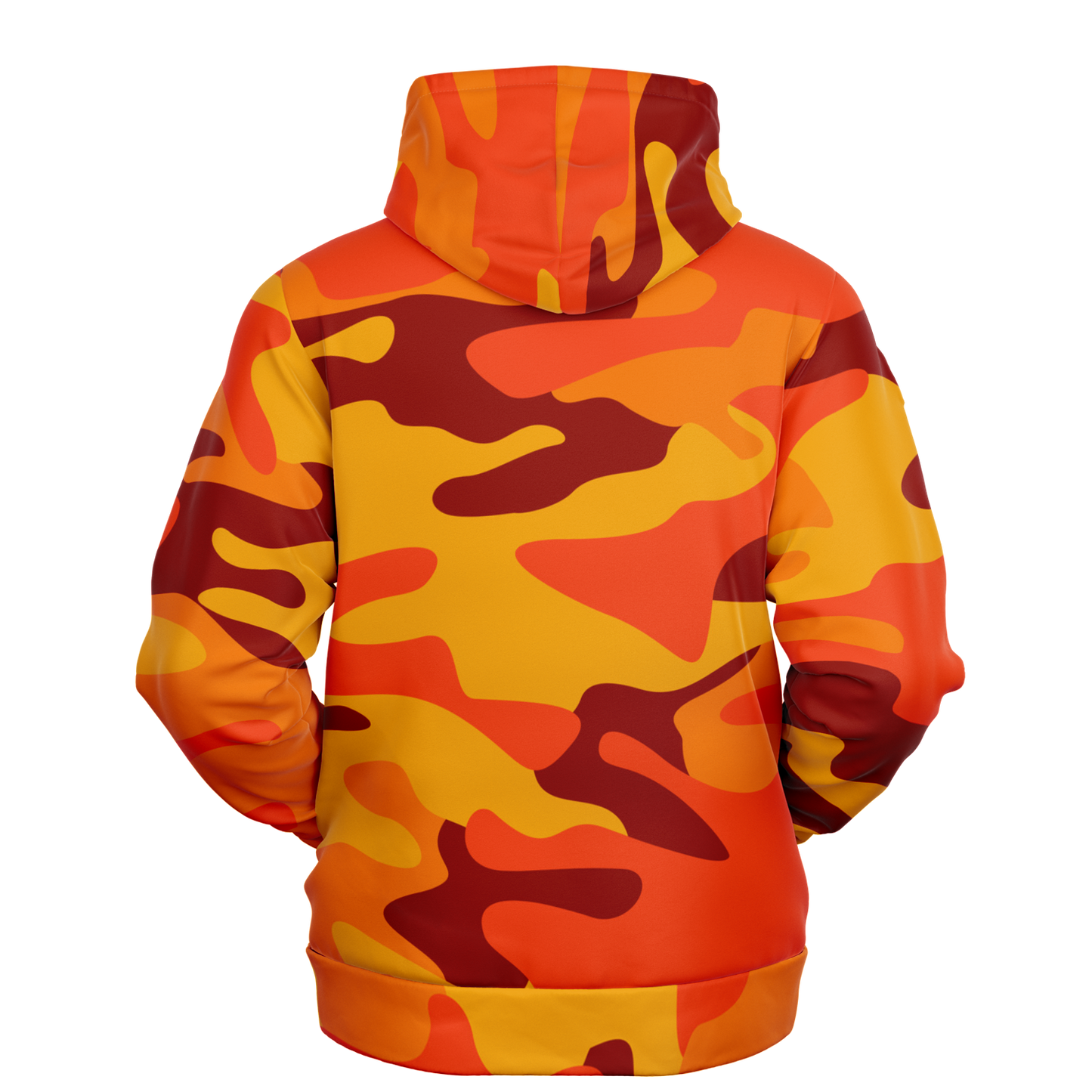 Camo Hoodie | Orange & Red Camouflage Pullover