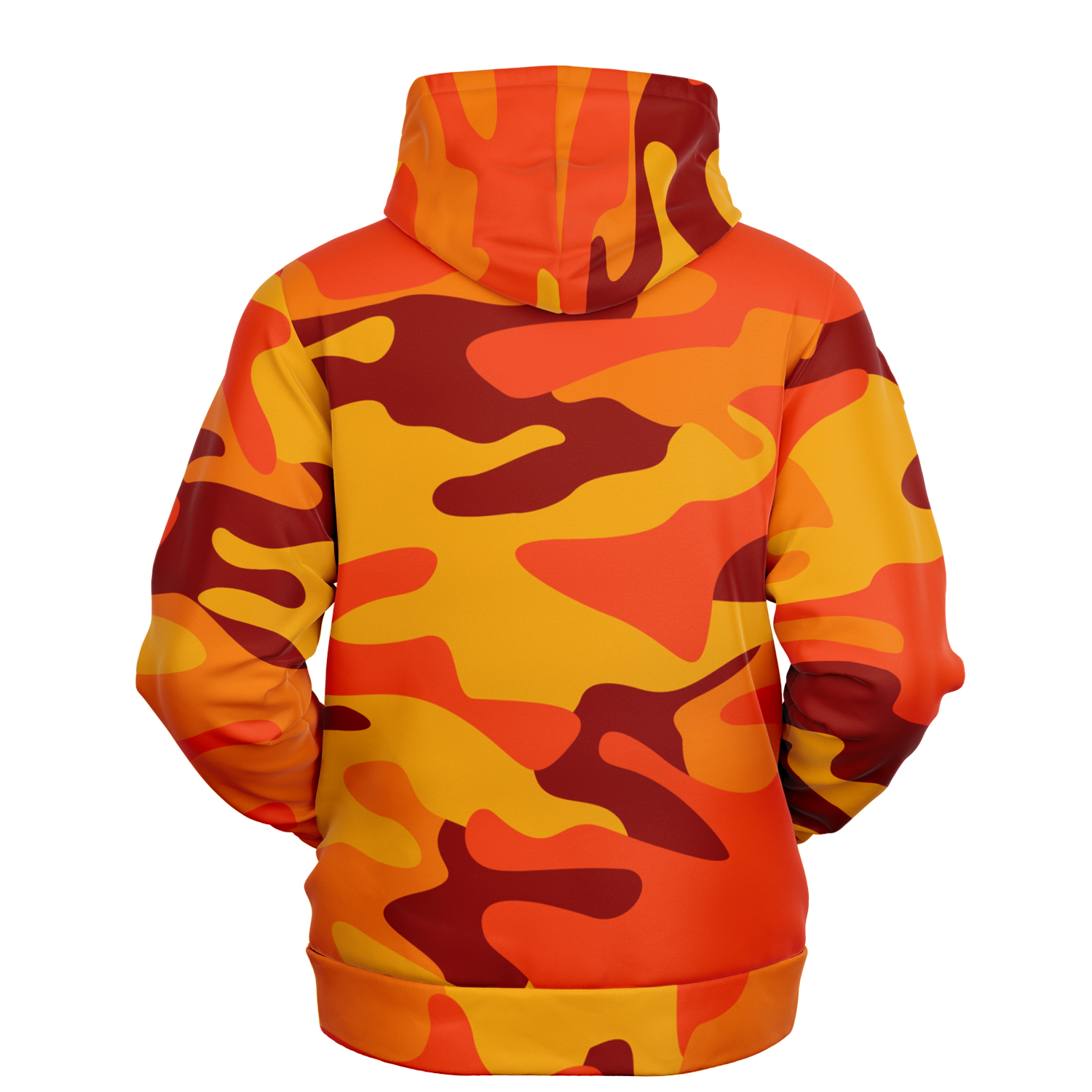 Camo Hoodie | Orange & Red Camouflage Pullover