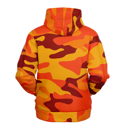 Camo Hoodie | Orange & Red Camouflage Pullover