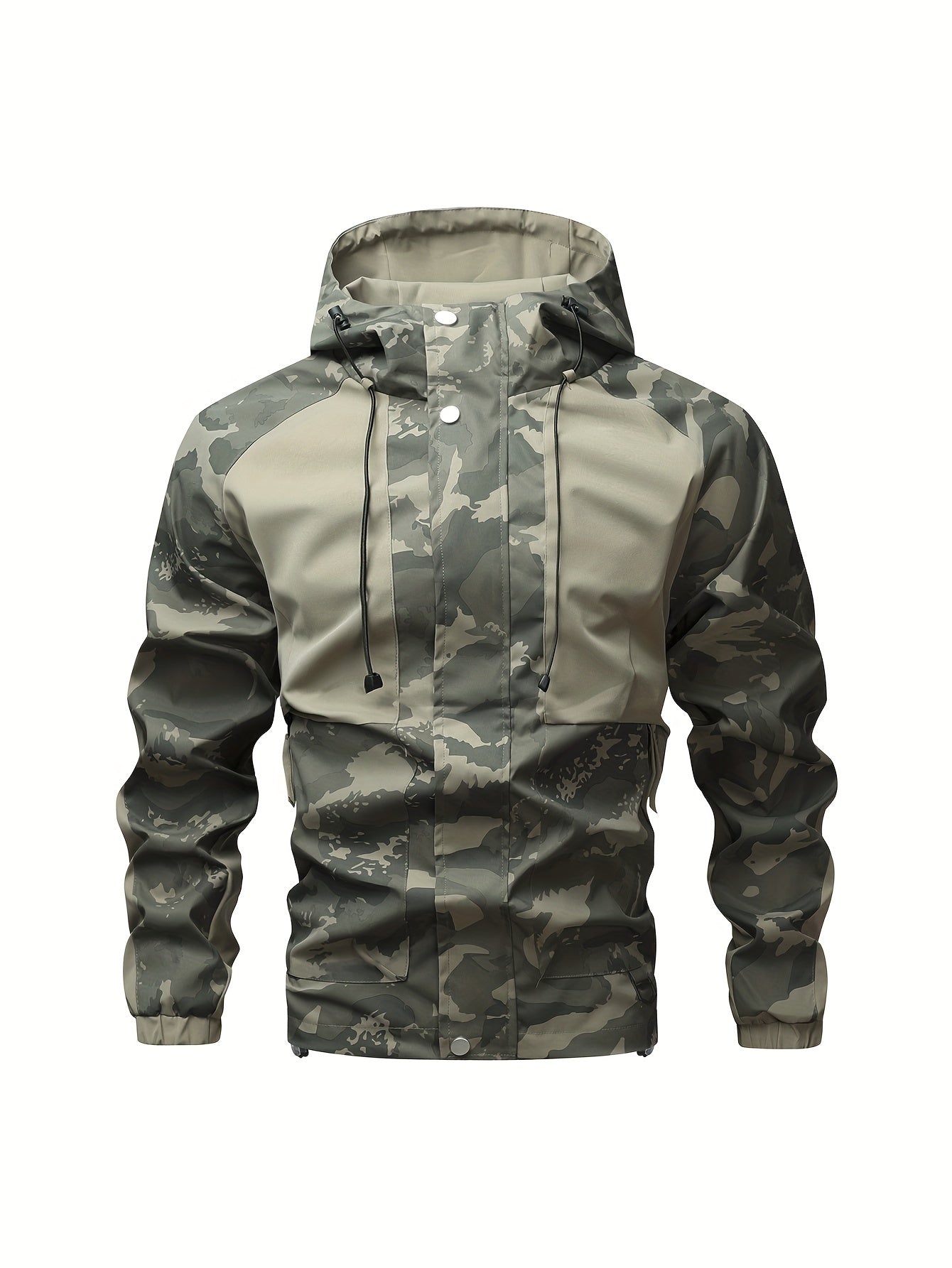 Preppy Jacket For Men | Army Green Camouflage