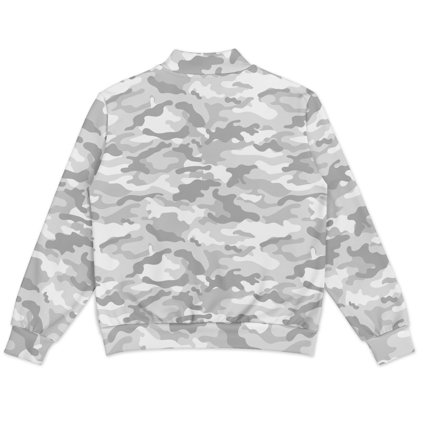 Snow Camo Jacket | Heavyweight Baseball | White & Light Grey