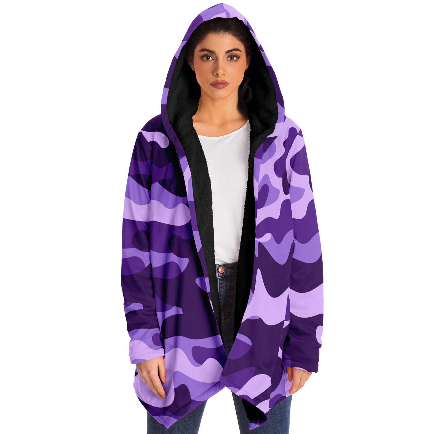 Camo Cloak | Purple, Blue, & Mauve Camouflage | Microfleece