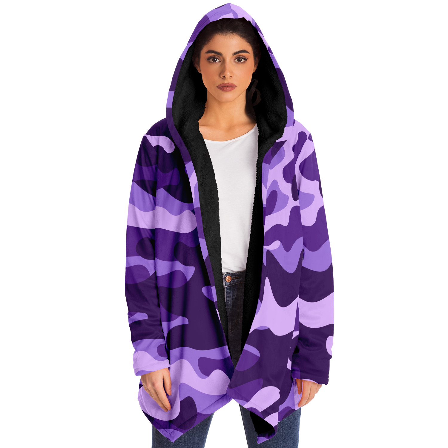 Camo Cloak | Purple, Blue, & Mauve Camouflage | Microfleece