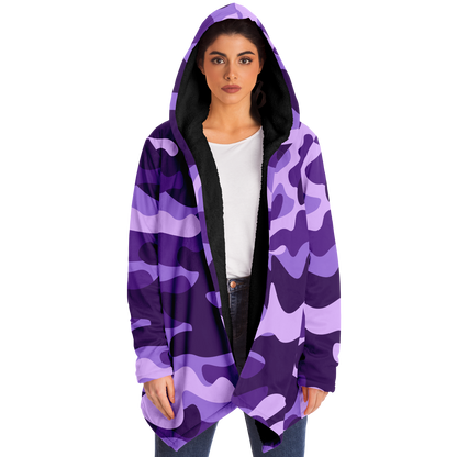 Camo Cloak | Purple, Blue, & Mauve Camouflage | Microfleece